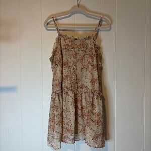 Nasty Gal Cream Floral Dress